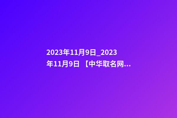 2023年11月9日_2023年11月9日 【中华取名网】与陕西XXX工程有限公司签约-第1张-公司起名-玄机派